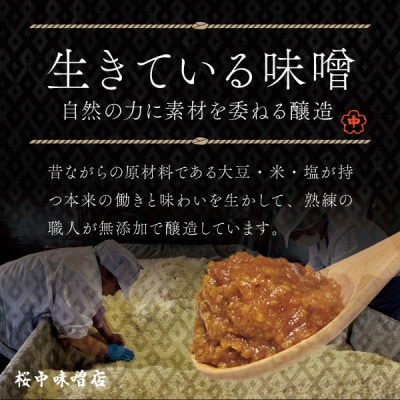 【蔵の町で天然醸造】蔵出し熟成味噌『桜』10kg(5kg×2袋・無添加・国産原材料)桜中味噌店　　
