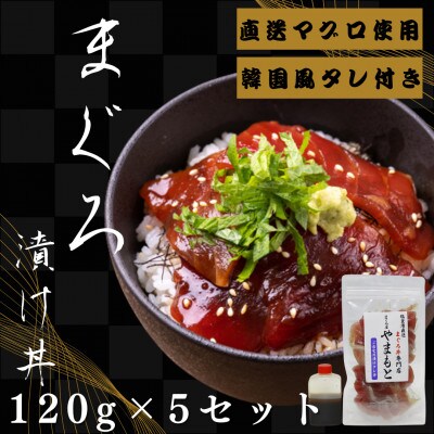 【直送マグロ使用】まぐろパック　特製韓国風タレ付き　120g×5パック