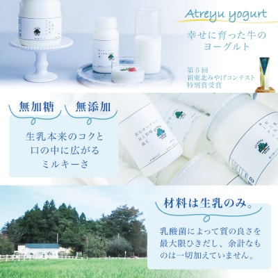 【新鮮な生乳のみ使用】無加糖飲むヨーグルト180ml×5本セット 蔵王村上牧場直送 アトレイユ