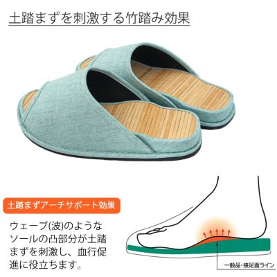 スリッパ Dセノーテロゼッタ極 Lサイズ グリーン