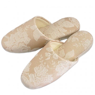 ガーデニア吊込スリッパ Gサイズ 男女兼用 ベージュ