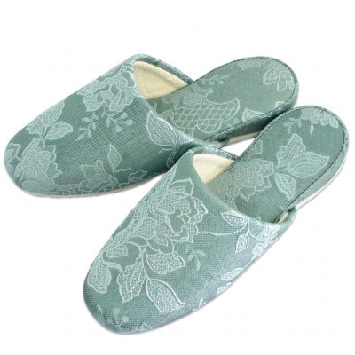 ガーデニア吊込スリッパ Gサイズ 男女兼用 グリーン