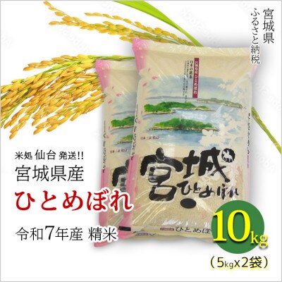 【ひとめぼれ】宮城県産 令和7年産 精米 10kg(5kg×2袋)