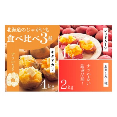 【R7年早期受付】秋の旬 じゃがいも3種食べ比べ 10kg ピンクの八百屋～ナツやさい