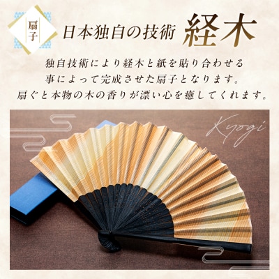 経木紙扇子 黒 (箱入り) ㈲三共 | 北海道津別町
