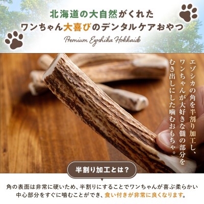 プレシカ 鹿の角 LLサイズ(15センチ半割り1本)3袋 | 北海道 津別町