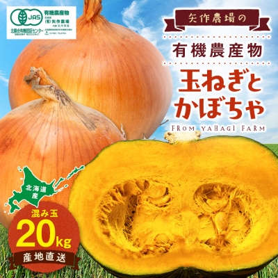 【先行受付】R8年産 有機栽培玉ねぎ・かぼちゃセット 合計20kg | 北海道津別町