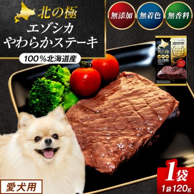 北の極　犬の手作りごはん　エゾシカやわらかステーキ　1袋 | 北海道津別町