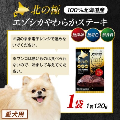 北の極　犬の手作りごはん　エゾシカやわらかステーキ　1袋 | 北海道津別町