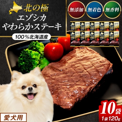 北の極　犬の手作りごはん　エゾシカやわらかステーキ　10袋 | 北海道津別町