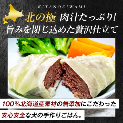 北の極　犬の手作りごはん　エゾシカ肉のロールキャベツ(エゾシカレバー入り)　5袋 | 北海道津別町