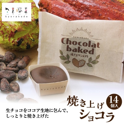なめらかで濃厚!チョコレート好きにおすすめ!「焼き上げショコラ」(14個入)[018-009]