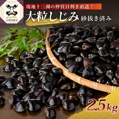 津軽十三湖産 大粒しじみ2.5kg(冷凍・砂抜き済)