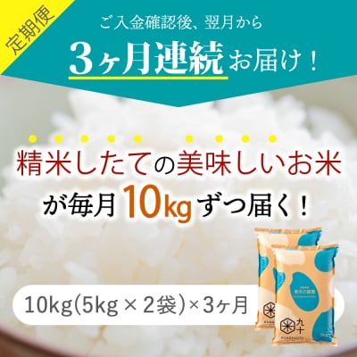 【定期便 3ヶ月】 米 青天の霹靂 10kg 青森県産   10kg×3回 定期便3回