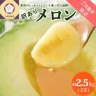 【2026年7月後半発送】【訳あり】メロン 約2.5kg 青肉 2玉 青森産