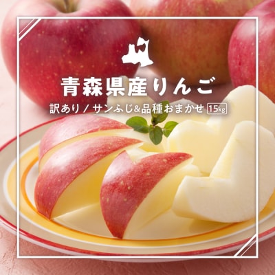 【2026年12月中旬発送】【訳あり】 りんご 15kg 詰め合わせ 計2種(サンふじ と 他1種)