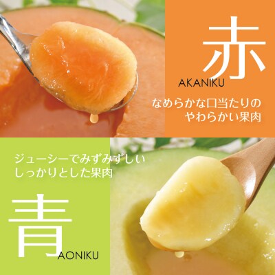 【2025年7月後半発送】【秀～優品】津軽平野 メロン 約7.5kg程度 赤肉・青肉セット 4～8玉