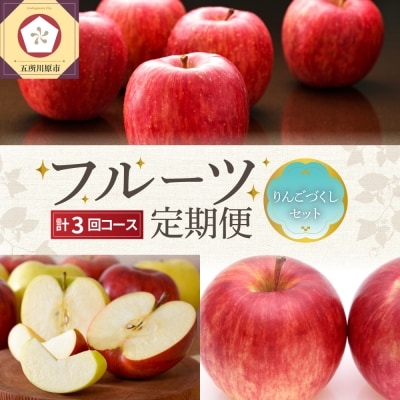 【9月発送開始】 フルーツ定期便 3回 【訳あり】 りんごづくしセット