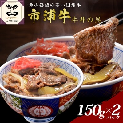 市浦牛 国産 黒毛和牛 牛丼の具　150g×2パック  黒毛和牛 和牛 牛肉 牛丼 国産 冷凍 