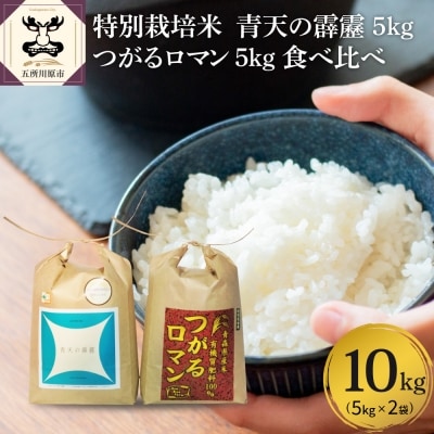 【令和7年 新米 先行受付】 特別栽培米 青天の霹靂 + つがるロマン 10kg ( 5kg ×2)