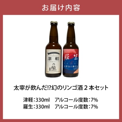 『太宰が飲んだ!?リンゴ酒』復刻版「津輕」・献上版「RASHO」2本セット