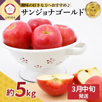 【2023年3月中旬発送】《特撰》サンジョナゴールド【スマートフレッシュ貯蔵またはCA貯蔵】約5kg