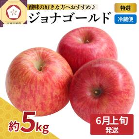 【2023年6月上旬発送】《特撰》ジョナゴールド【スマートフレッシュTM貯蔵またはCA貯蔵】約5kg