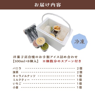 洋菓子店自慢のお手製 アイス 詰め合わせ 100ml×8個入 全6種