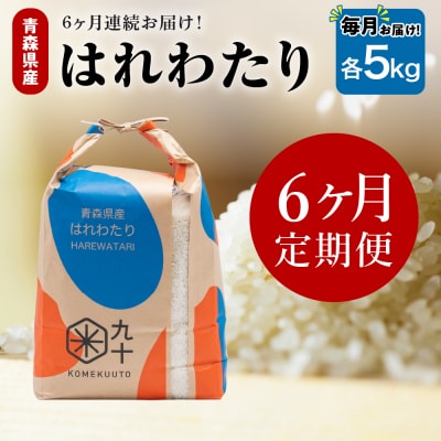 【定期便6ヶ月】 米 5kg はれわたり 青森県産 (精米) 定期便6回 5kg×6回