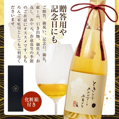 シードル 辛口 750ml×1本 7% ときシードル(光秀連歌通説版)掛け紐:エンジ 青森 りんご