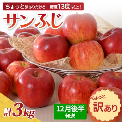 【2025年12月後半発送】【ちょっと訳あり】サンふじ 約3kg