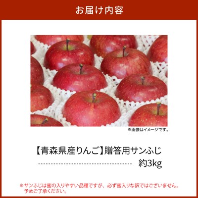 りんご サンふじ 3kg 程度 贈答 【2026年12月中旬発送】 青森 五所川原市 小林りんご農園