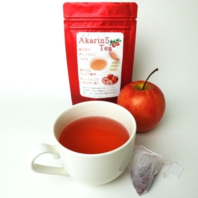 アップルティー Akarin5Tea 1袋(5包) ノンカフェイン りんごだけで作ったお茶