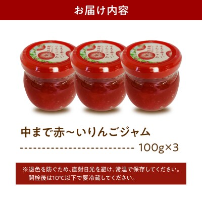 ジャム 中まで赤～いりんごジャム 100g × 3瓶