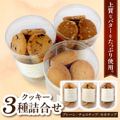 クッキー詰め合わせ 95g×3種(チョコチップ・プレーン・モカナッツ)洋菓子店手作り