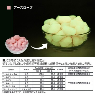 蓄光防犯砂利　リプラスストーン　1kg　【アースローズ】