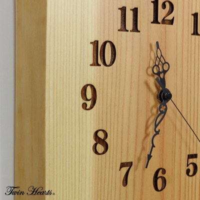 木製 電波時計 杉(すぎ)無垢板  振子[46cmサイズ]
