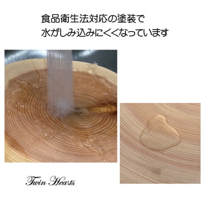 [桧] 年輪まな板(料理プレート)直径24cmサイズ