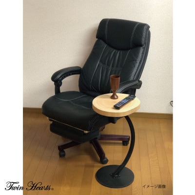 桧の年輪サイドテーブル(丸)