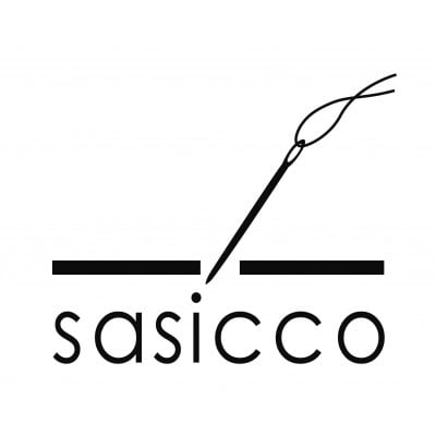 三河木綿刺子織バッグ　sasicco トート40　(オリーブ)