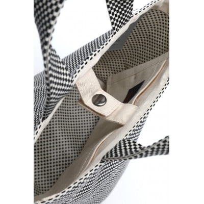 三河木綿刺子織　sasicco　コールバッグ　黒