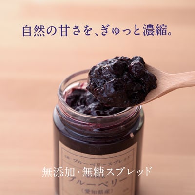 【愛知県産】クリスピーベリーセット　生ブルーベリー×1パック ブルーベリースプレッド×2個
