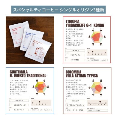 スペシャルティコーヒードリップバッグ  4種類のコーヒーが楽しめるギフトセット