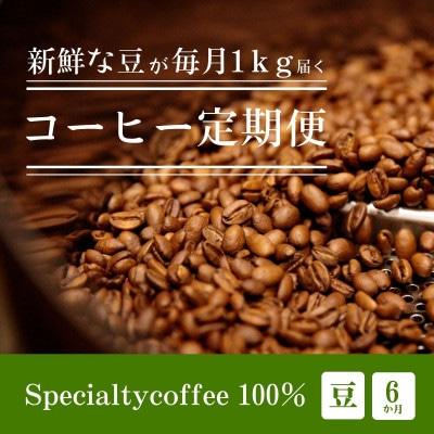 【毎月定期便】毎月違うコーヒー豆をお届け スペシャルティコーヒー 豆 1kg全6回