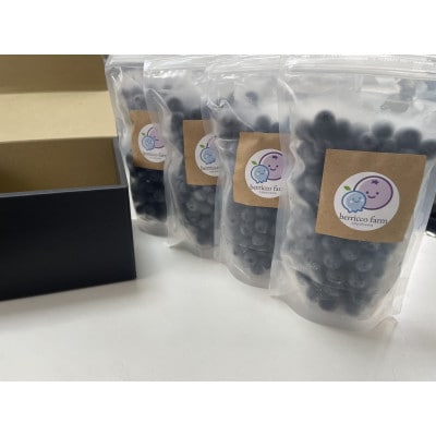 毎日の食卓にベリーを!完熟ブルーベリー冷凍パック詰め合わせ　250g×4個