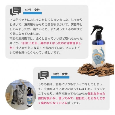 三河産天然木の消臭剤「消臭木」猫消臭セット