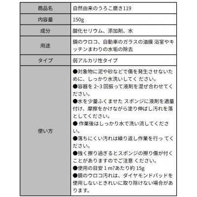 自然由来の成分で作った水垢・ウロコ取り