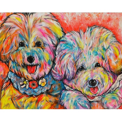 【さとふる限定】あなたのペットを絵画に!オーダーメイド絵画