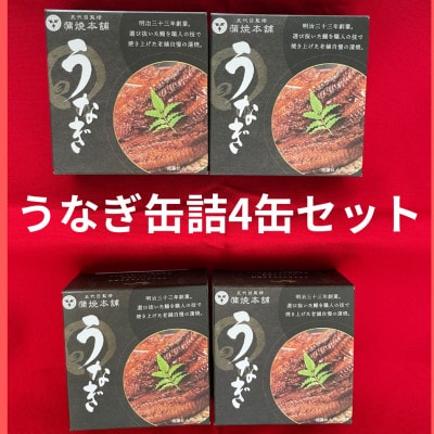 うなぎ蒲焼　4缶セット