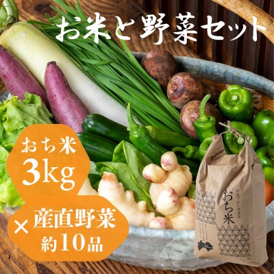 「お米と野菜セット」　産直野菜　白米